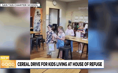 San Tan elementary students collecting cereal for families experiencing homelessness